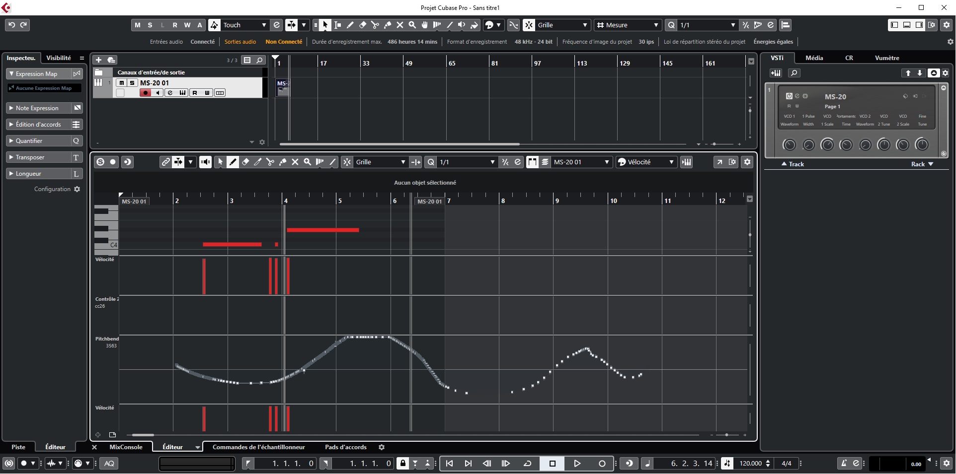 3 je prends le crayon et je redessine ma courbe