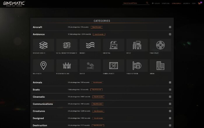Sinematic Categories Sinematic Categories