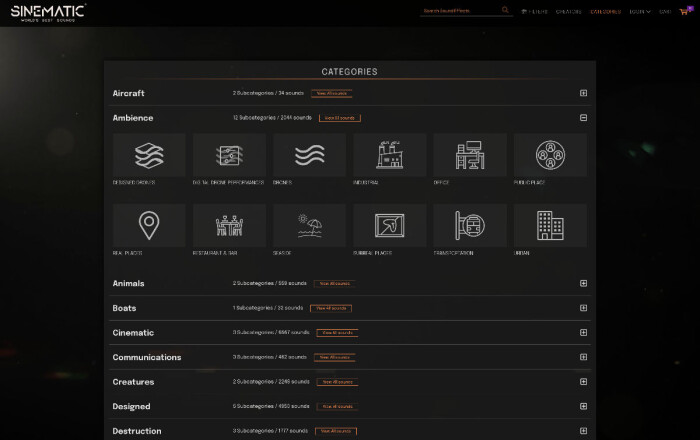 Sinematic Categories Sinematic Categories