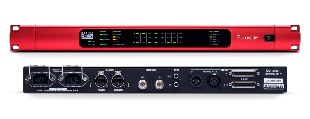 Focusrite RedNet D16R MkII : 1090-rednet-d16r-front-rear