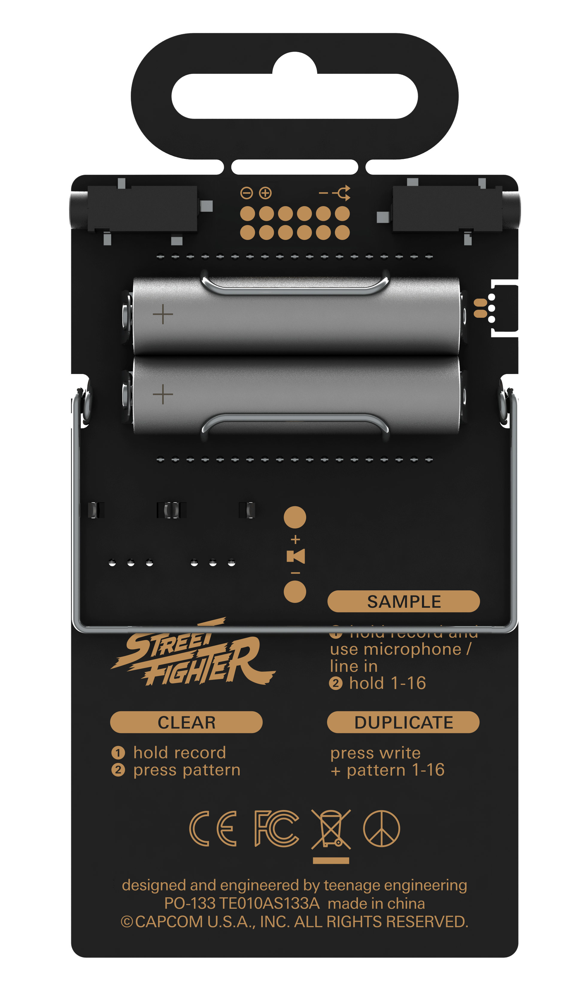 Teenage Engineering PO-133 Street Fighter : PO-133 Street Fighter Rear