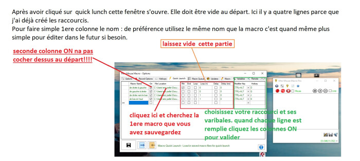 attrivbuer les raccorucis à chaque macro attrivbuer les raccorucis à chaque macro
