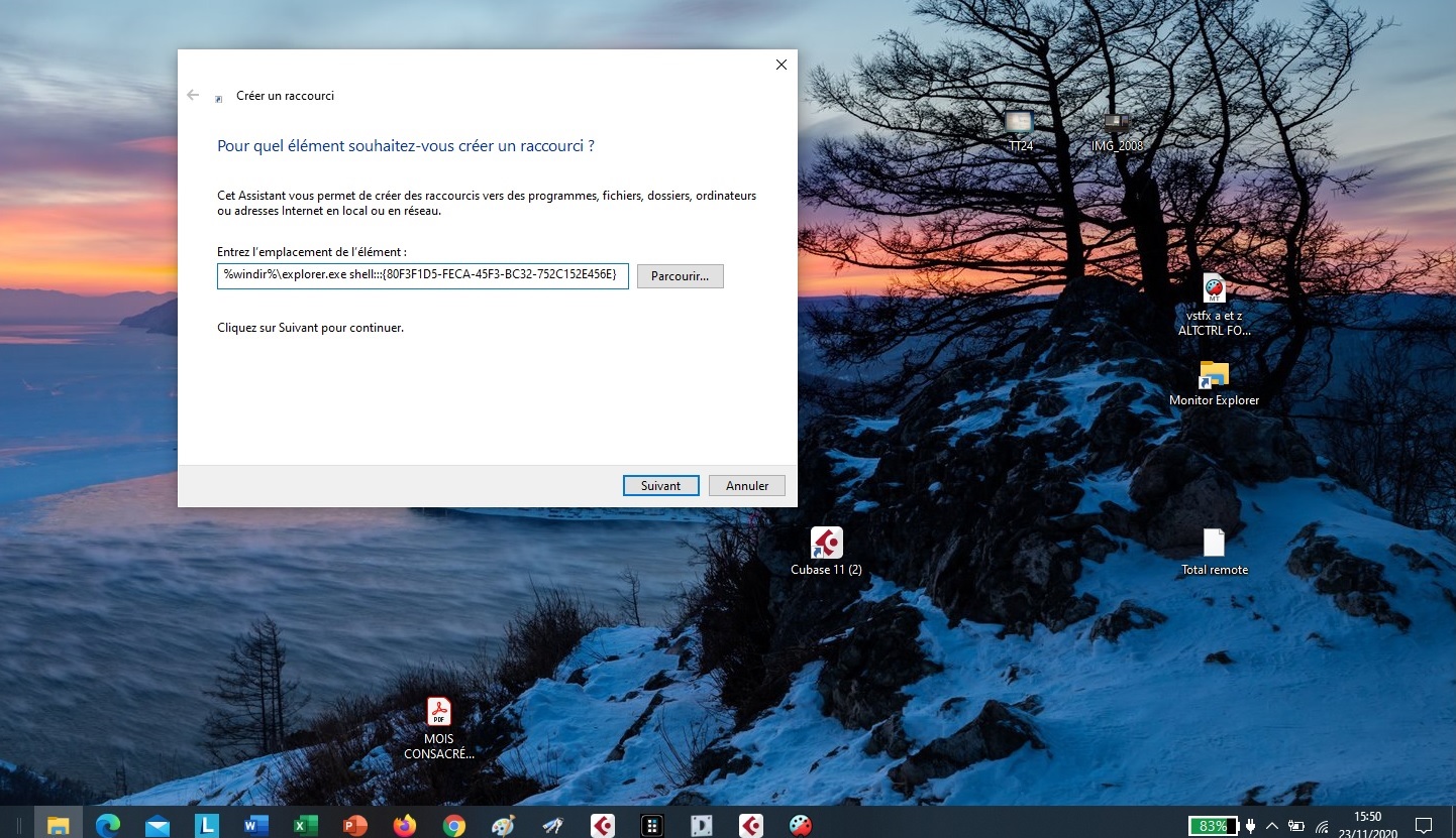 voici le résultat de l'insertion faite puis cliquez sur suivant