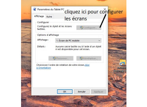 je cliquer sur mon raccourci et je cofigure mes écrans