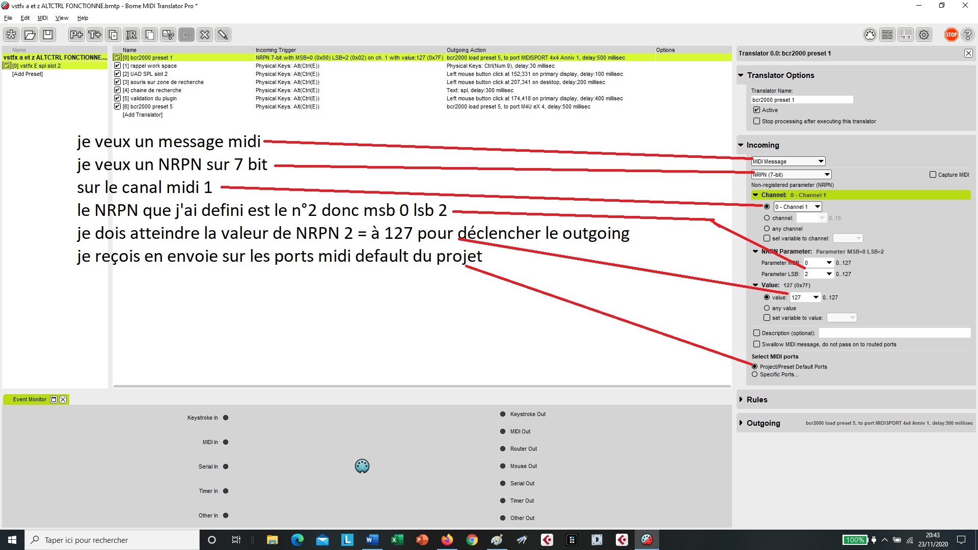 l entrée expiquée en détail