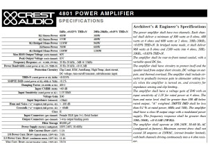 Crest Audio Pro 4801