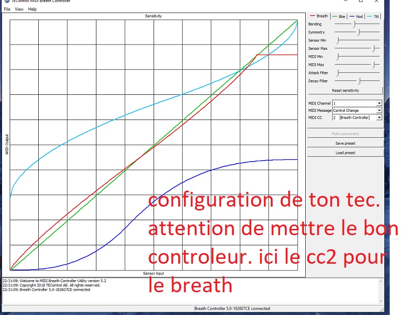 ici on choisit le canal et surtout le cc qui corespond à la commande voulue... ici le breath contrrol cc2