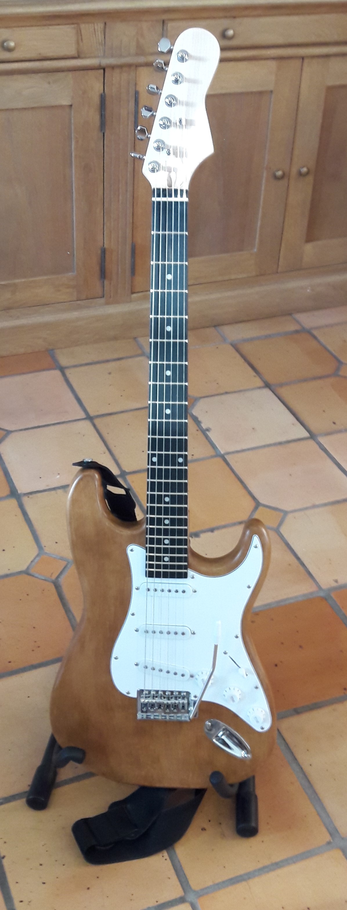 The Guitar Kit Fabric Guitar Kit - Type Strat, Chrome, Aulne