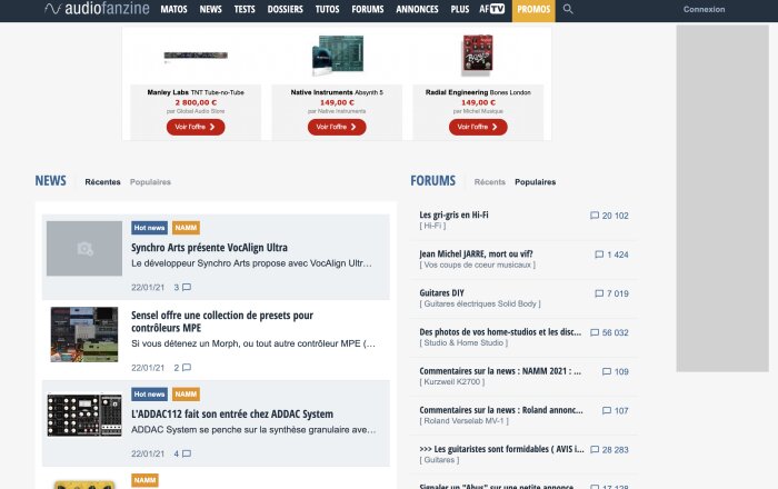 Audiofanzine : AF-Homepage-02 Audiofanzine : AF-Homepage-02