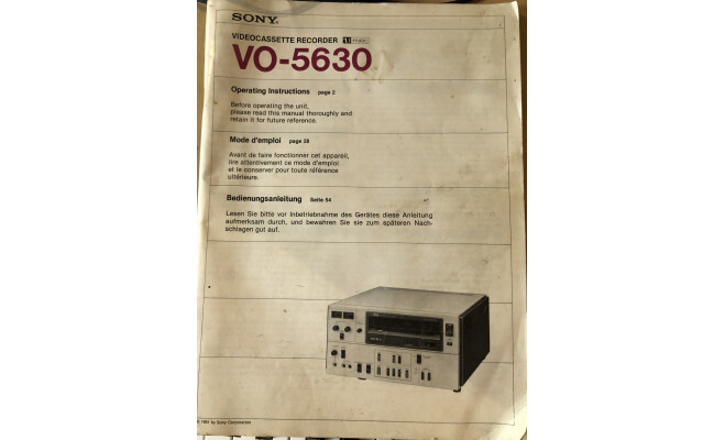 Sony VO-5630 (53864)