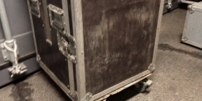 RACK BORDEAUX 14 U A ROULETTES + 2 PATCHS + CABLES