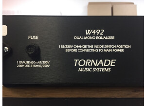 Tornade Music Systems W492 Dual Mono Equalizer
