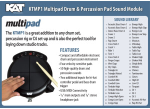 KAT Percussion KTMP1 Multipad Drum (35358)