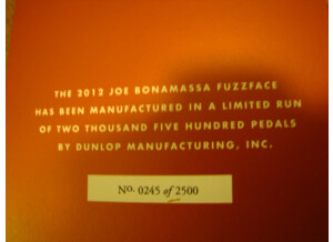Dunlop JBF3 Joe Bonamassa Fuzz Face (43979)