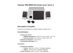 Yamaha TRS-MS04