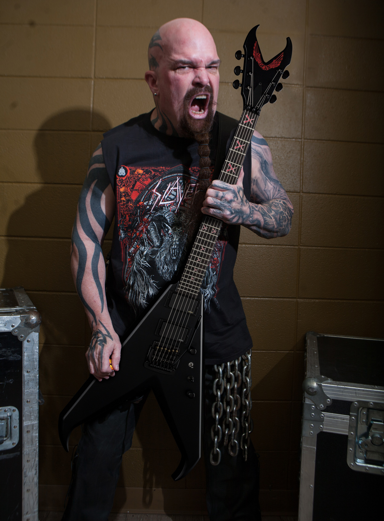 Kerry King with Dean Kerry King V Black Satin