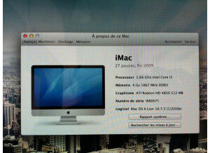 Apple Imac Intel Quad-core i5 27" 2,66 GHz (7929)