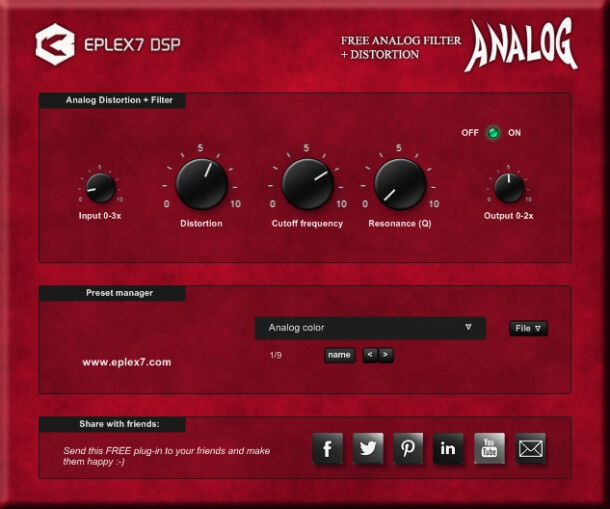 Free_Analog_filter_Analog_distortion_vst Free_Analog_filter_Analog_distortion_vst
