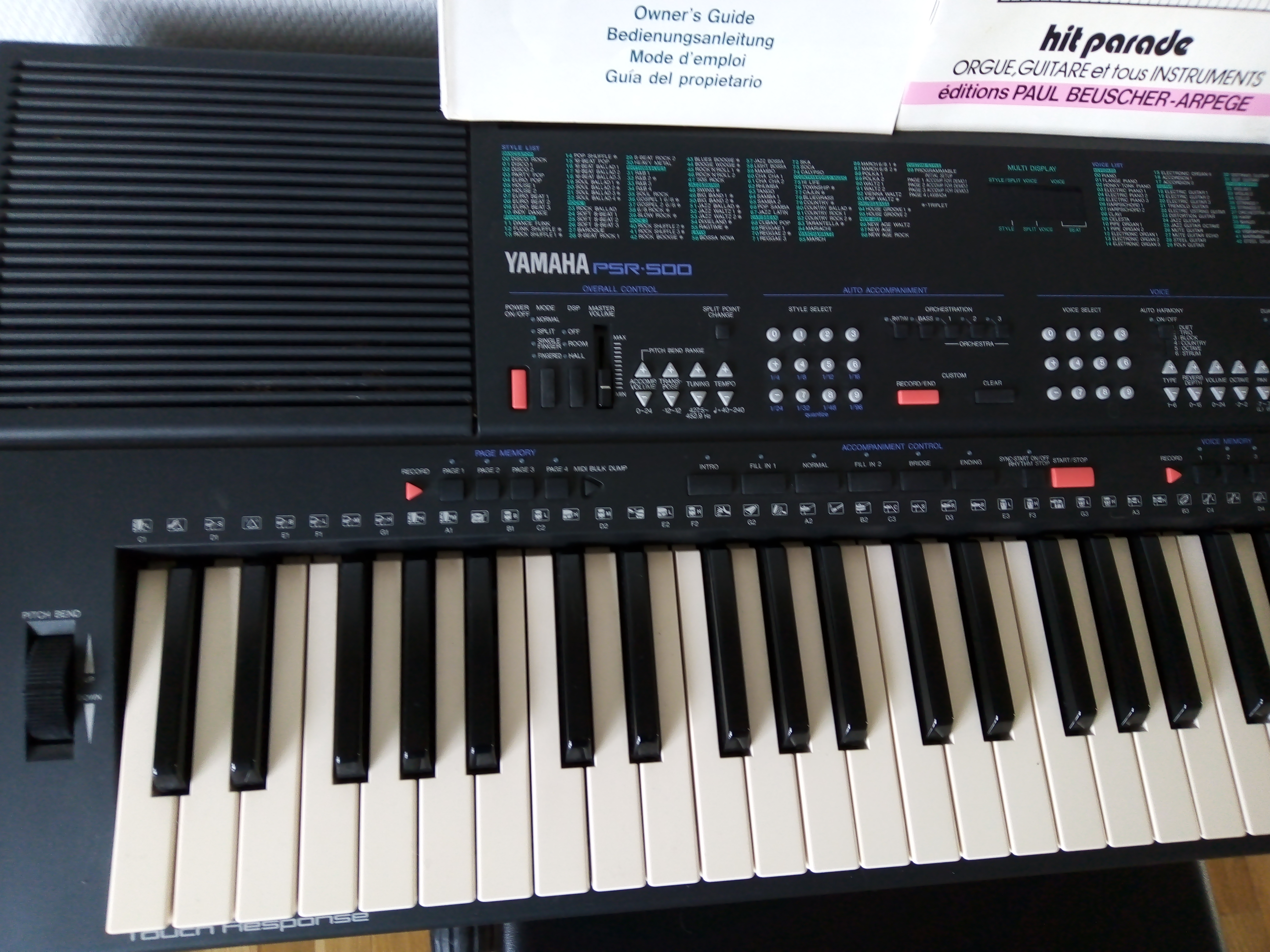 keyboard psr 500