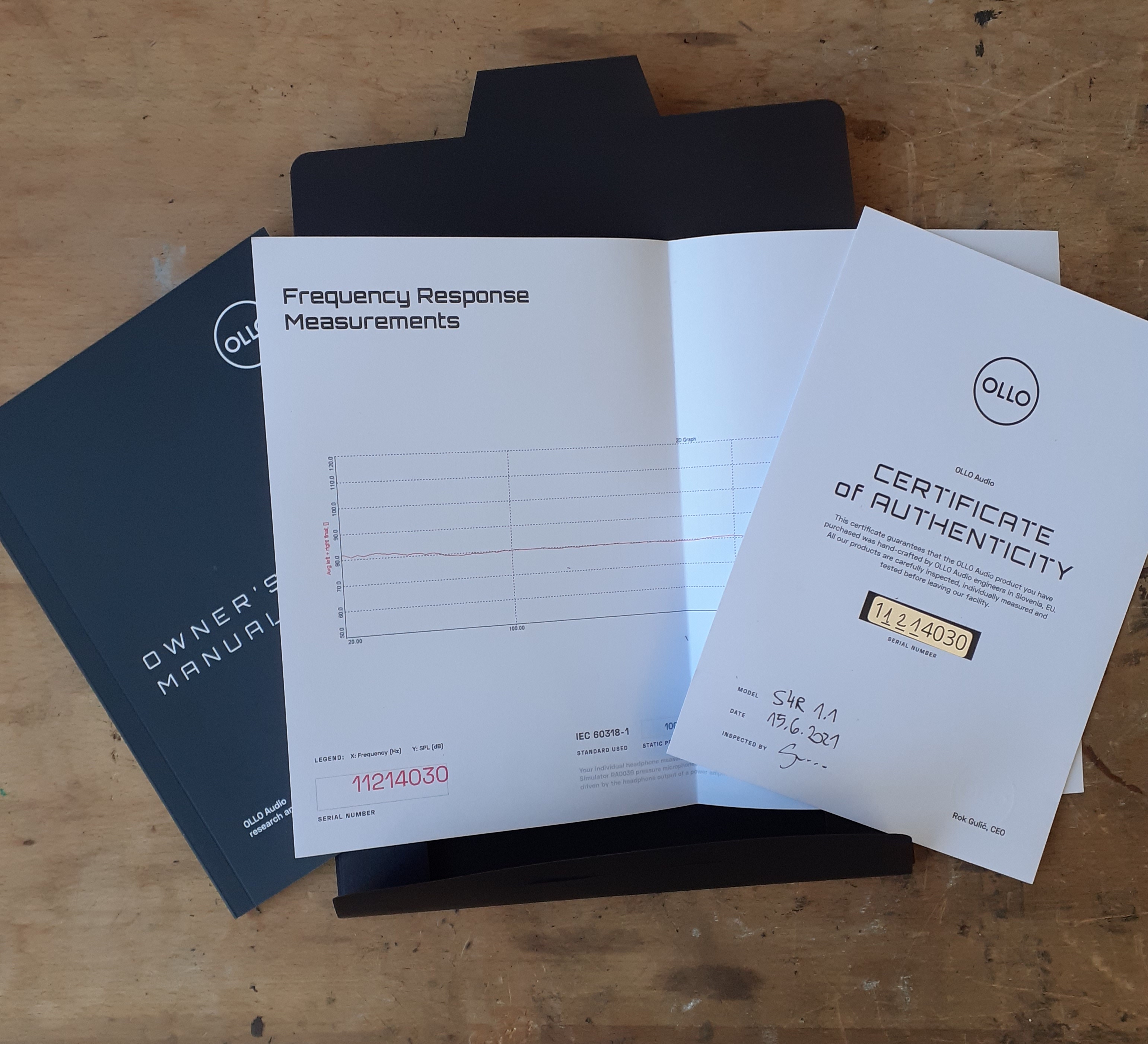 Ollo audio Certificate