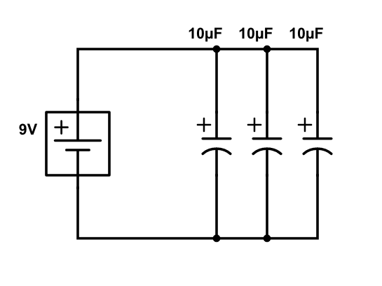 14 condensateurs parallèles