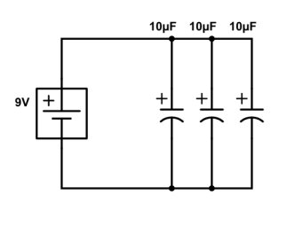 14 condensateurs parallèles 14 condensateurs parallèles
