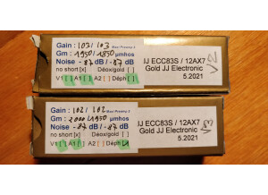 JJ / Tesla ECC83 S Gold Pins (70346)