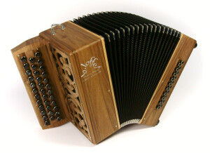 Accordéon chromatique B. Loffet Graet e Breizh (ça veut dire "Fabriqué en Bretagne") modèle "P'tit chroma"