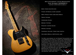 Fender Broadcaster reissue Custom Shop
