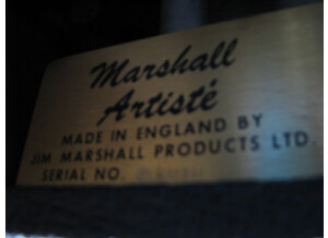 Marshall Artisté 50W - Modèle d'époque des 70'