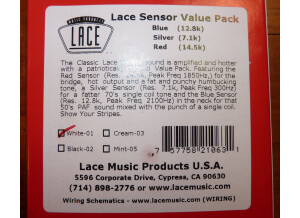 Lace Music Sensor Plus Pack - Blue/Silver/Red (31646)