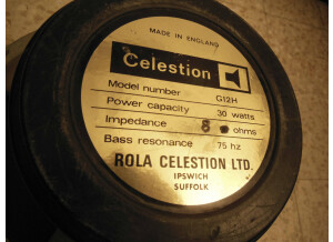 Celestion G12H Rola & Pre-Rola (1204)