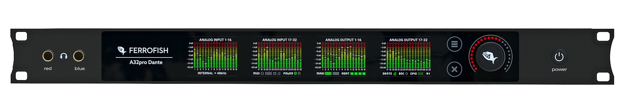 Ferrofish A32pro Dante : A32pro-Dante-001-Cam-front