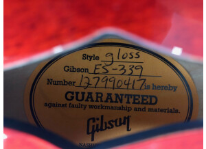 Gibson ES-339 30/60 Slender Neck (19332)