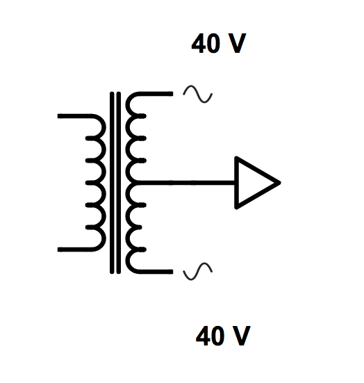Schema transfo center tap output