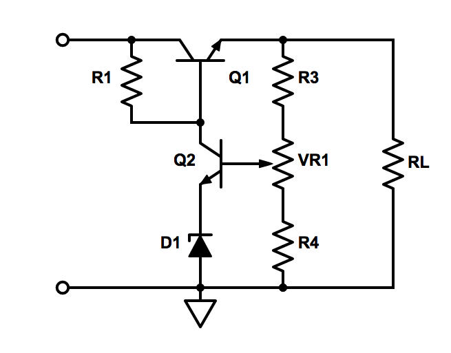 Régulateur Zener Transistor série asservi