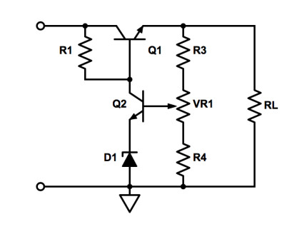 Re&#769;gulateur Zener Transistor se&#769;rie asservi