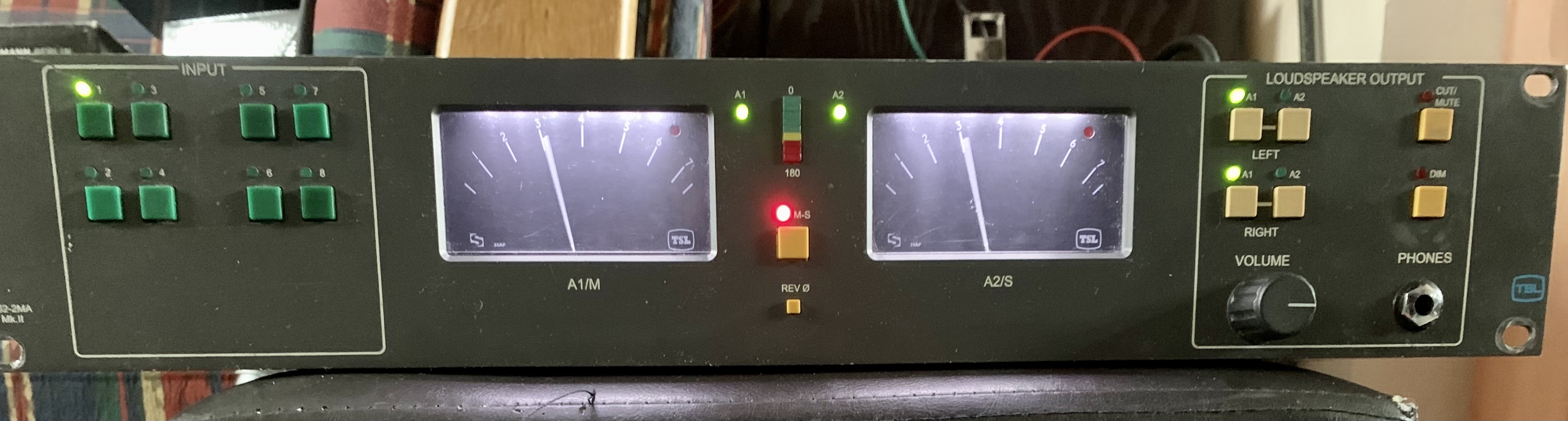 TSL AMU2-2MA   VU METER, STEREO AMP AND MASTER CENTRAL MONITORING UNIT