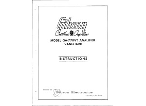Mode d'emploi Gibson GA77RVT
