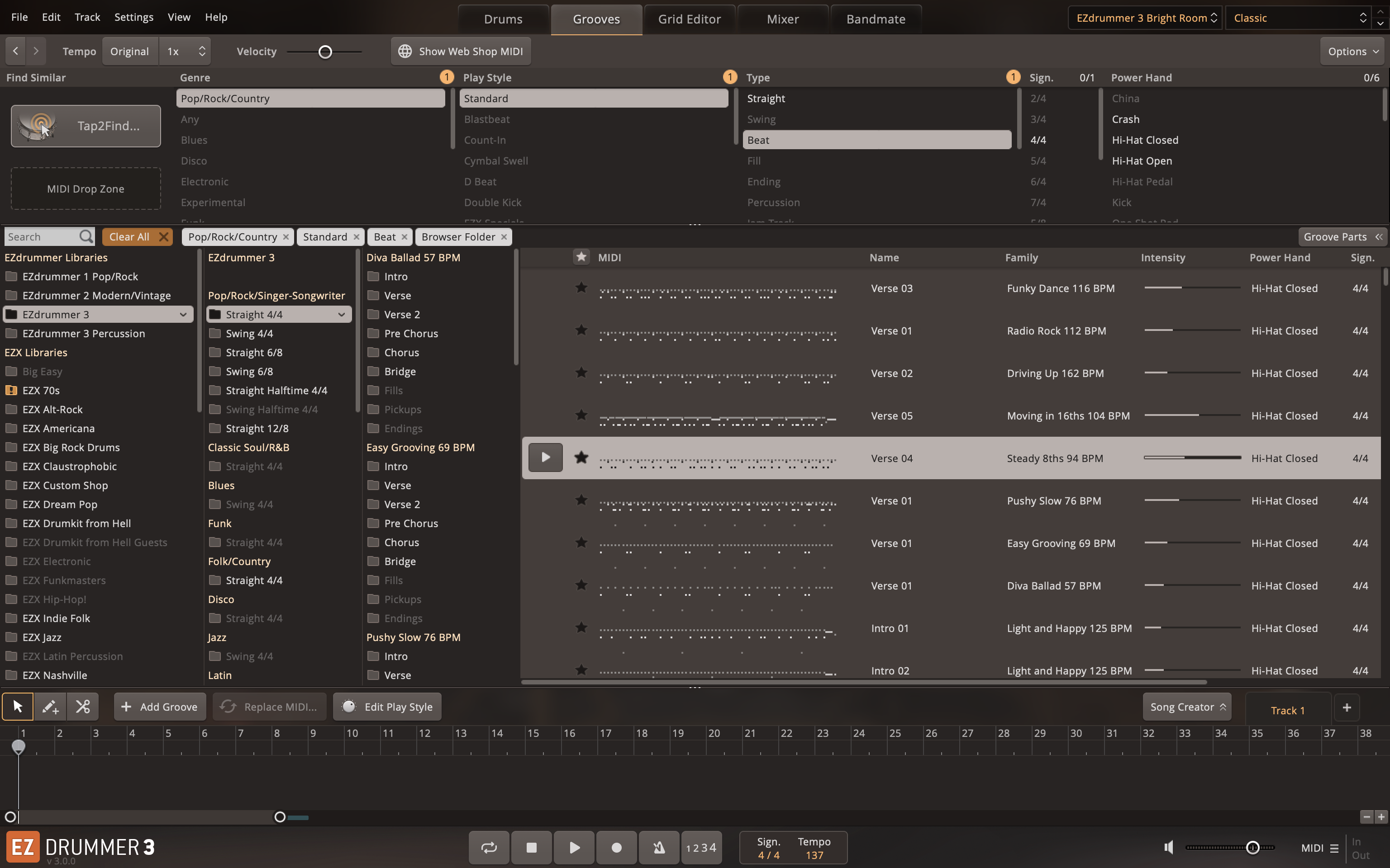 Toontrack EZ Drummer 3 : search
