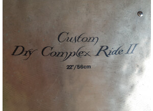 Zildjian K Custom Dry Complex Ride II 22"