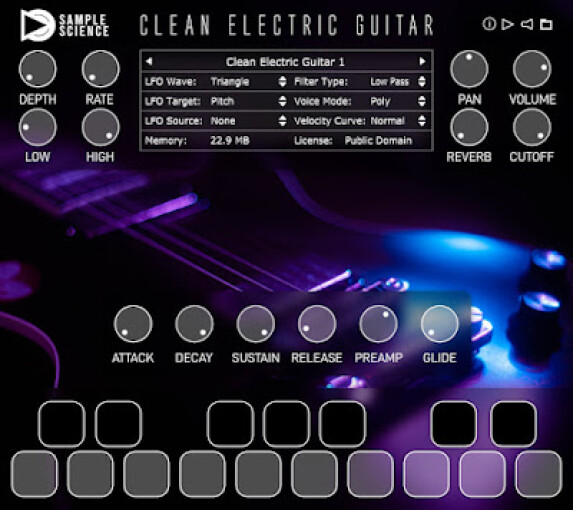 SampleScience_Clean_Electric_Guitar_Plugin_Screenshot