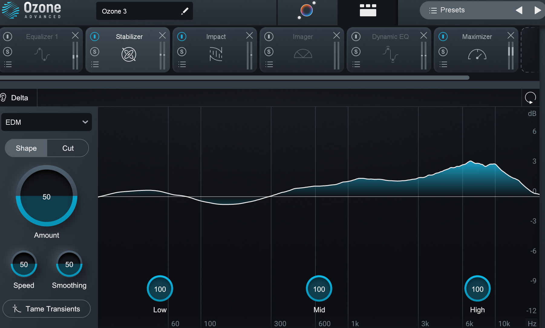 iZotope Ozone 10 Standard : stabilizer