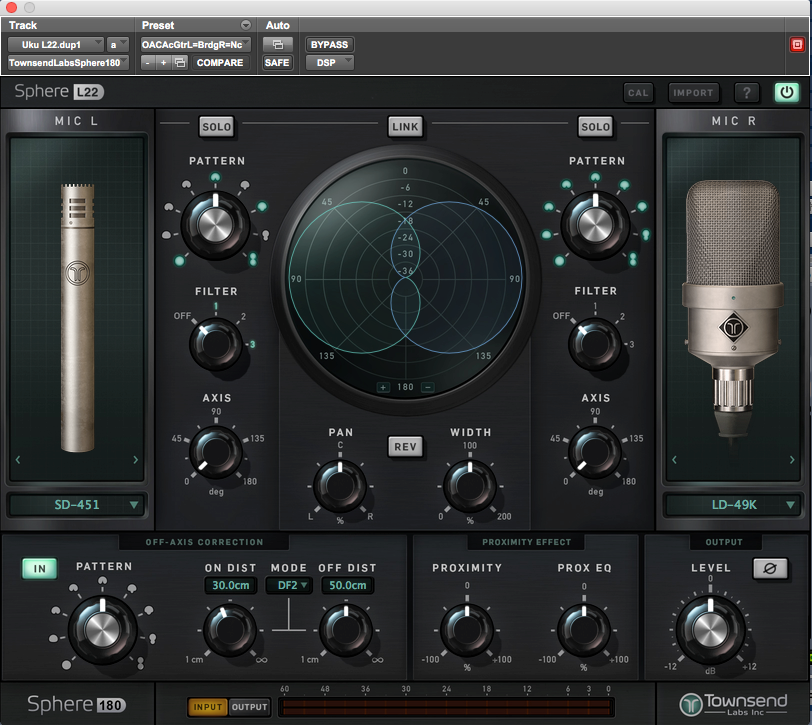 Townsend Labs Sphere L22 : 14 L22 Acc Stereo L-Bridge R-Neck