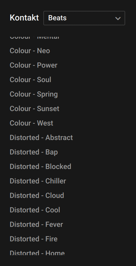 Native Instruments Kontakt 7 : remplissage