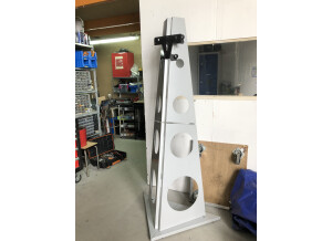 Pied support TV alu coté