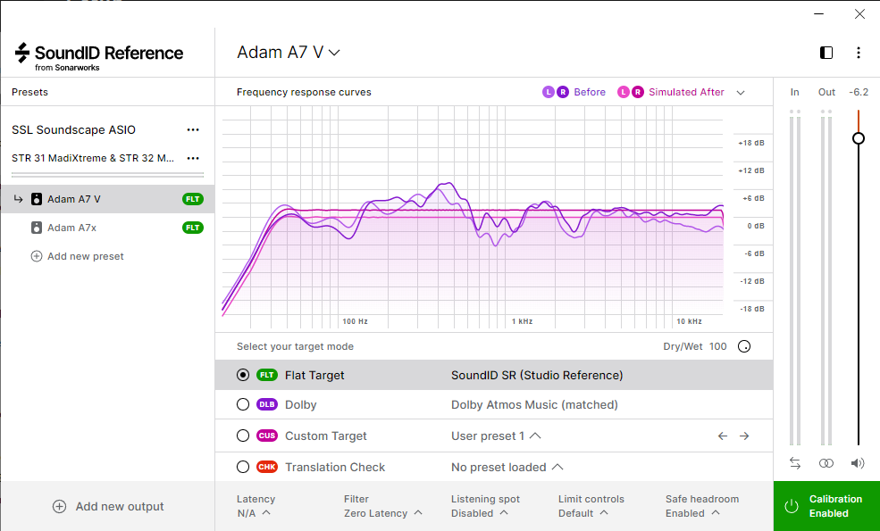 ADAM Audio A7V : soundid mesure a7v