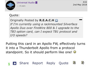 Universal Audio Thunderbolt Option Card for Apollo (6002)