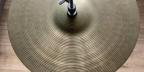 Hi-hat cymbale charleston UFIP Ritmo 14" avec pied PEARL vintage