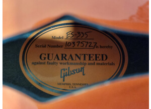 Gibson ES-335 Block neck Custom Memphis (36504)